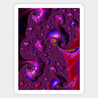 Vibrant Trippy Groovy Colorful Fractal Sticker